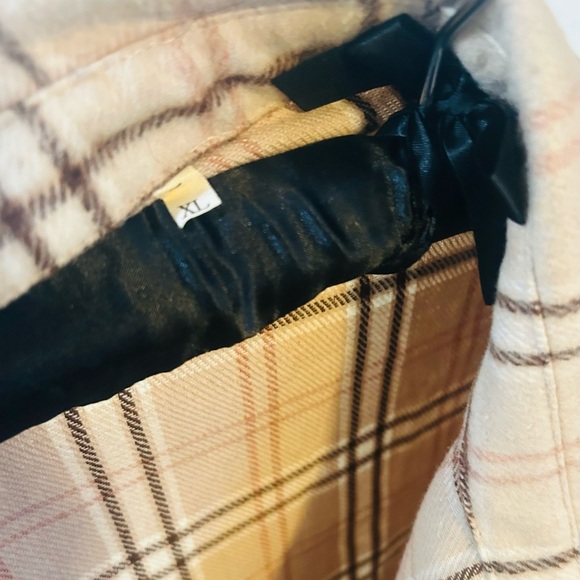 Womens Casual Plaid Flannel Shacket Jacket Button Down Shirt Coat, XL - Picture 5 of 6